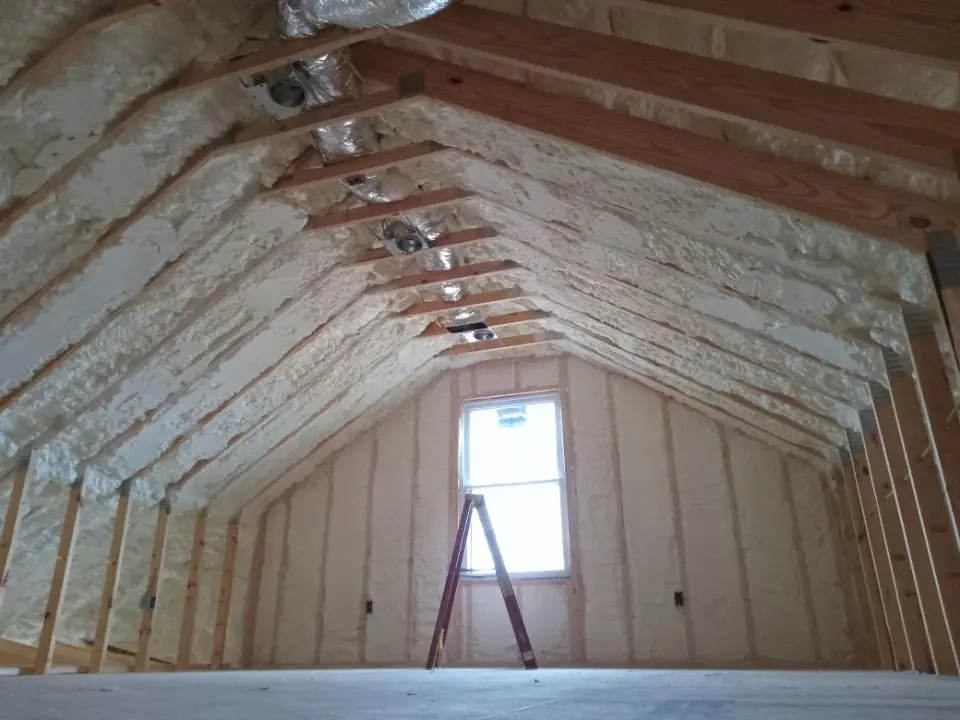 Spray foam roofing application for Crawl Space Insulation project in Midwest City